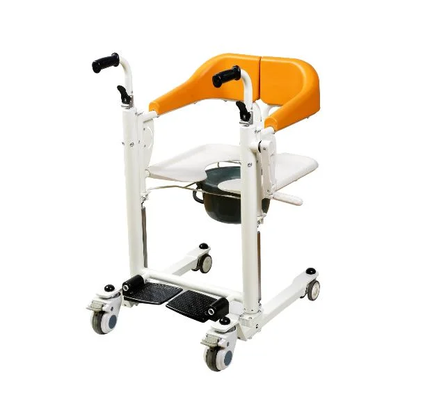 Manual Patient Transfer Chair Lifting Chair with Commode