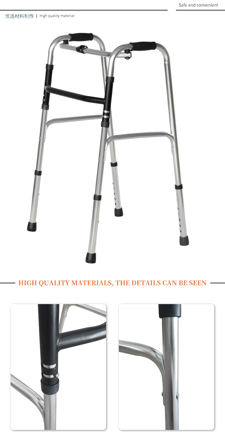 Walking Aid for Disabled Elderly Rehabilitation Durable and Portable with Wheels Walker